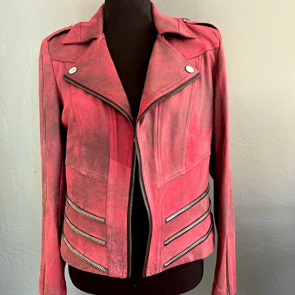Insight Maroon jacket w/zipper detailing